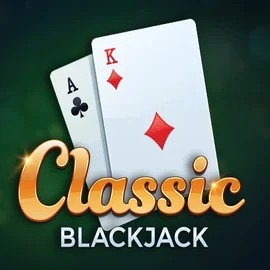 Classic Blackjack online game logo by Red Tiger Gaming on marmita-sports.gr